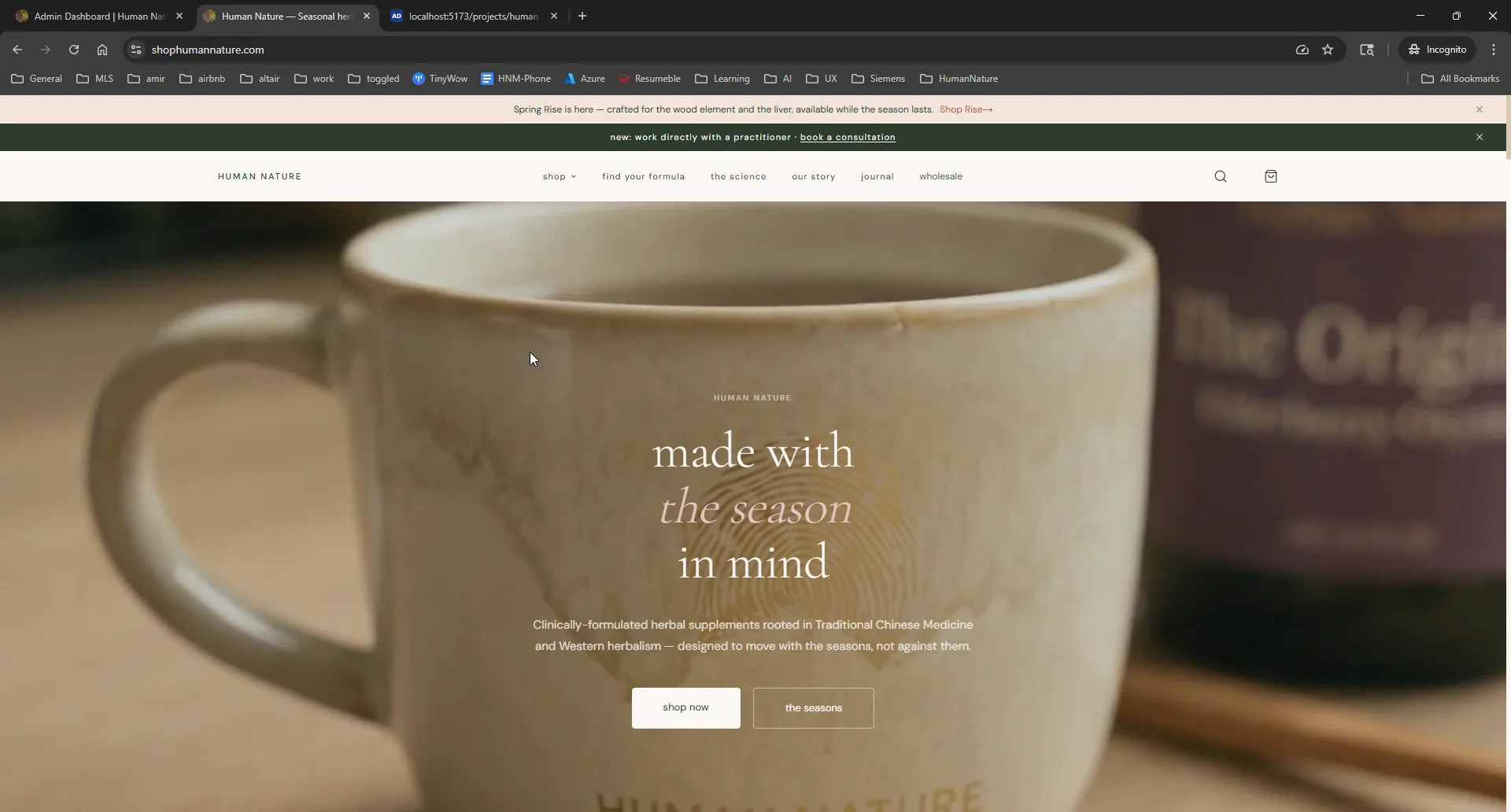 Human Nature - Herbal E-Commerce Platform