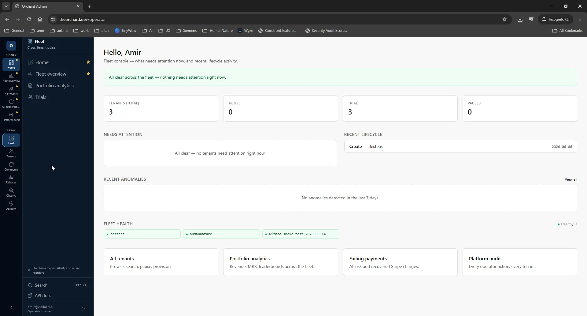 Orchard - Multi-Tenant Commerce Control Plane screenshot 2 of 7