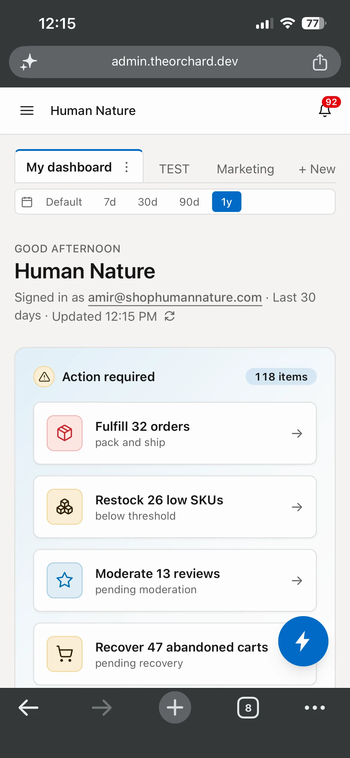 Orchard - Multi-Tenant Commerce Control Plane screenshot 5 of 7
